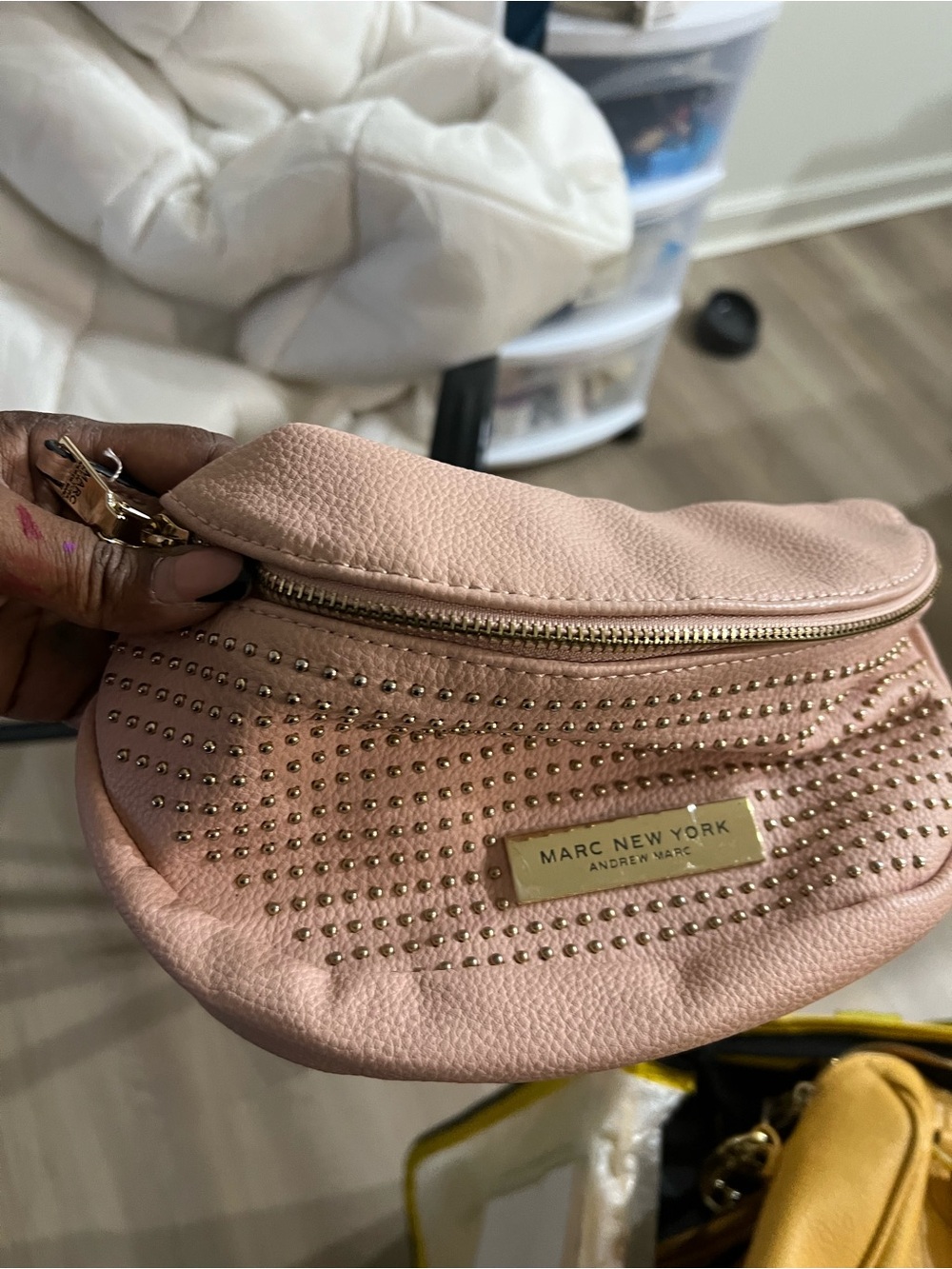 Marc New York Blush Pink Mini Studded Crossbody Bag